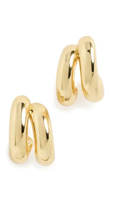 Jenny Bird Mini Florence Hoop Earrings Gold One Size | Thumbnail 5