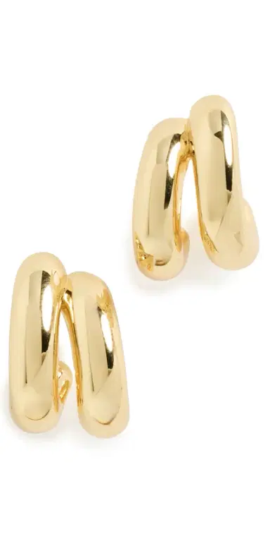 Jenny Bird Mini Florence Hoop Earrings Gold One Size | Thumbnail 1