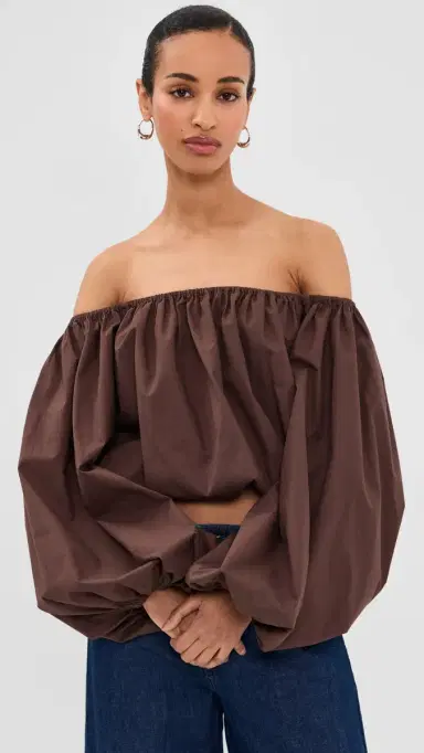 AZEEZA Margot Top Chocolate S | Thumbnail 2