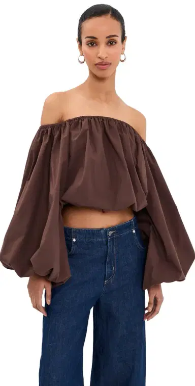 AZEEZA Margot Top Chocolate S | Thumbnail 1