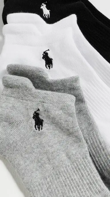Polo Ralph Lauren Low Cut Half Cushion Socks 6 Pack | Thumbnail 3