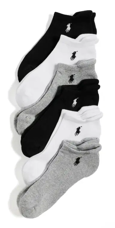Polo Ralph Lauren Low Cut Half Cushion Socks 6 Pack | Thumbnail 1