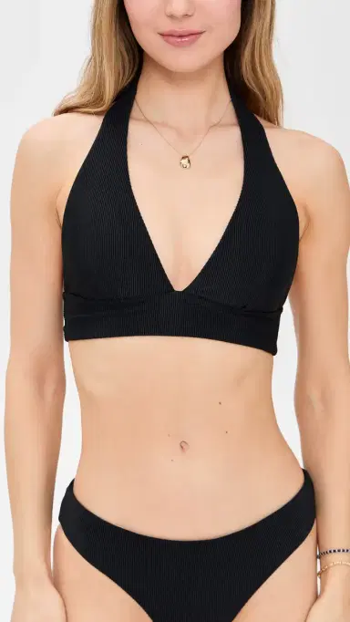 Beach Riot Laurel Bikini Top Black | Thumbnail 2