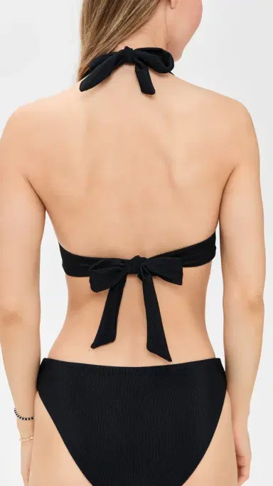 Beach Riot Laurel Bikini Top Black | Thumbnail 3