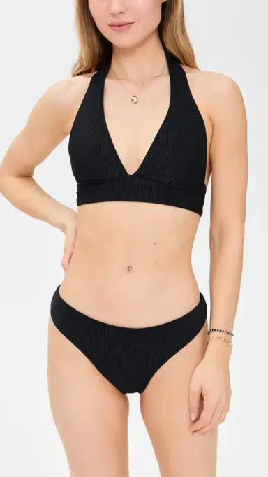 Beach Riot Laurel Bikini Top Black | Thumbnail 5