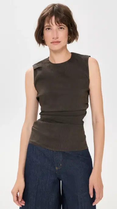 Proenza Schouler White Label Anoushka Top In Linen Slub | Thumbnail 2 Proenza Schouler White Label Anoushka Top In Linen Slub | Thumbnail 2