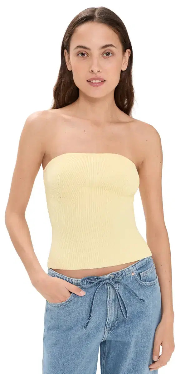 DL1961 Instasculpt Rib Tube Top Prosecco (Instasculpt Rib)
