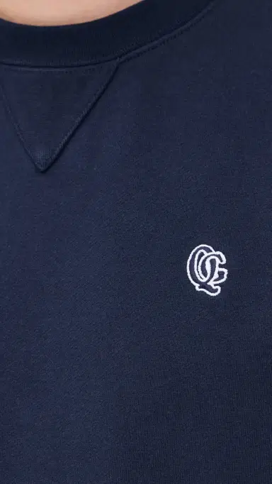 Quiet Golf JV Crewneck Sweatshirt Navy | Thumbnail 6 Quiet Golf JV Crewneck Sweatshirt Navy | Thumbnail 6