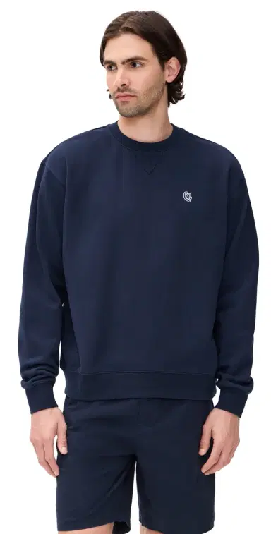 Quiet Golf JV Crewneck Sweatshirt Navy | Thumbnail 1 Quiet Golf JV Crewneck Sweatshirt Navy | Thumbnail 1