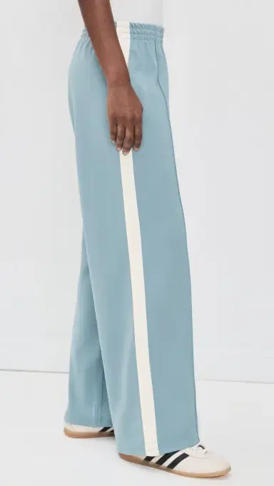 THE GREAT. The Wide Leg Track Pants Robin Blue | Thumbnail 4