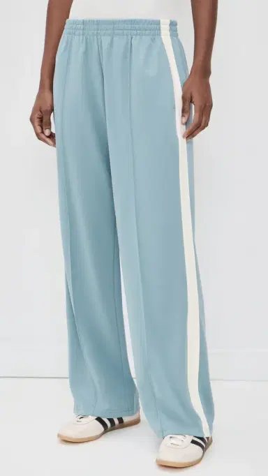THE GREAT. The Wide Leg Track Pants Robin Blue | Thumbnail 5