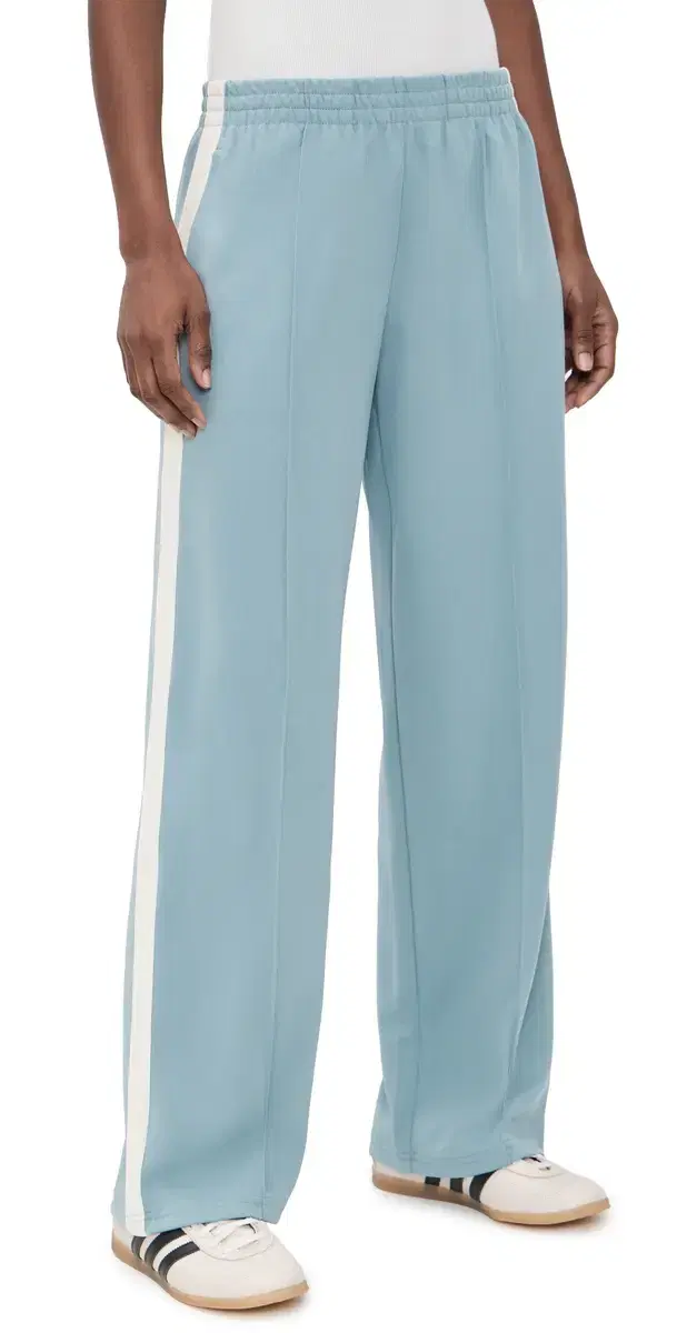 The Wide Leg Track Pants Robin Blue