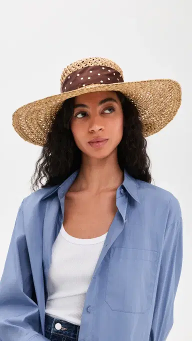 rag & bone Garden Straw Hat Natural Brown | Thumbnail 3