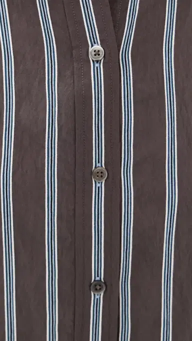 Veronica Beard Lloyd Button Down Shirt Dark Mocha | Thumbnail 6