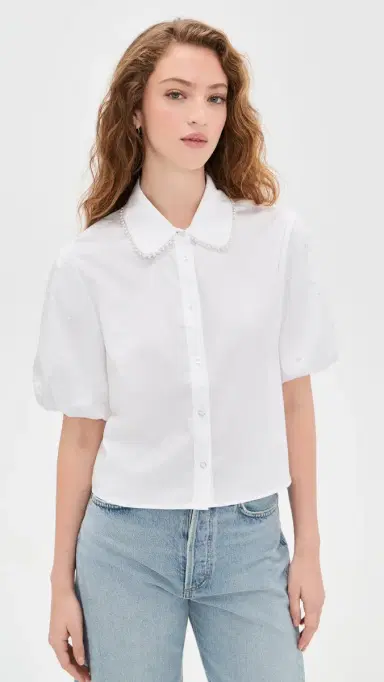 Generation Love Soo Pearl Poplin Shirt White/Pearl | Thumbnail 2