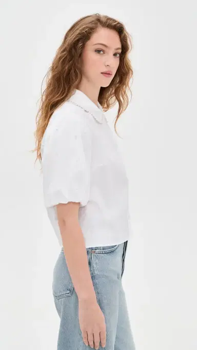 Generation Love Soo Pearl Poplin Shirt White/Pearl | Thumbnail 4