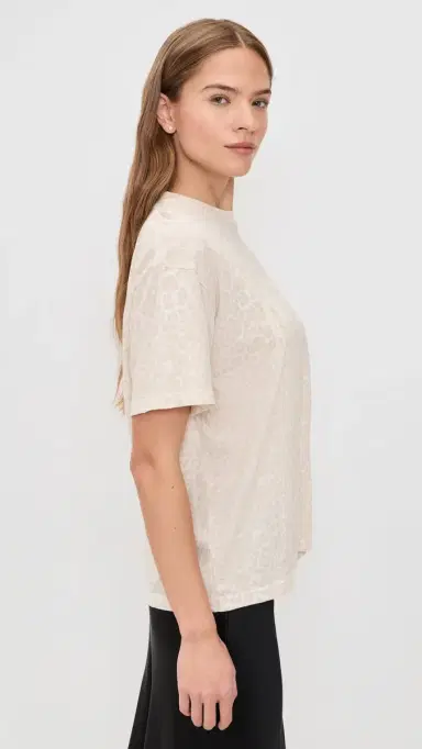 ANINE BING Cade Tee Washed White Leopard | Thumbnail 4 ANINE BING Cade Tee Washed White Leopard | Thumbnail 4