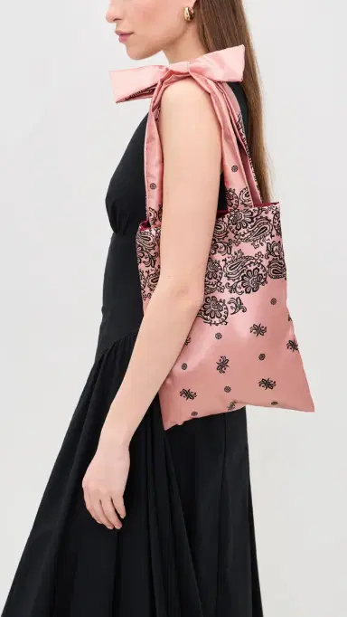 Maria La Rosa Bandana Couture Tote Pale Pink One Size | Thumbnail 3