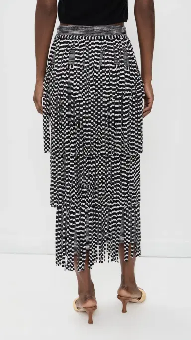 SIMONMILLER Za Za Knit Fringe Skirt Black/White pace Dye | Thumbnail 3 SIMONMILLER Za Za Knit Fringe Skirt Black/White pace Dye | Thumbnail 3