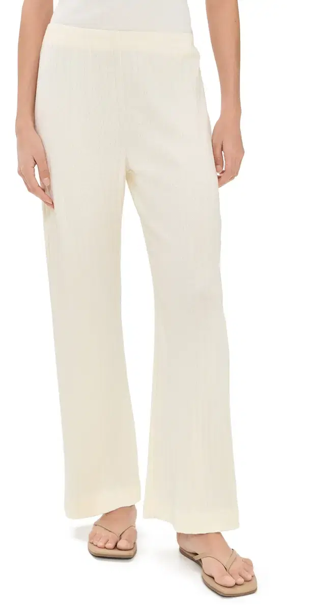 DONNI. The Pointelle imple Crop Pants Crme