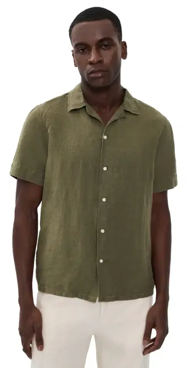 Polo Ralph Lauren Short Sleeve Garment Dye Shirt New Olive L | Thumbnail 1