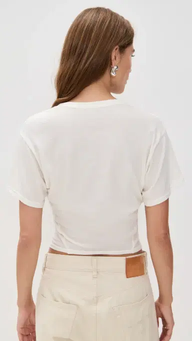 R13 Tight Waist Tee Ecru | Thumbnail 3