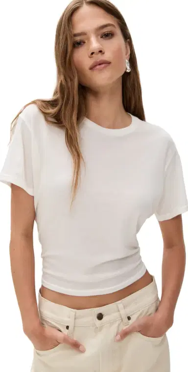 R13 Tight Waist Tee Ecru | Thumbnail 1