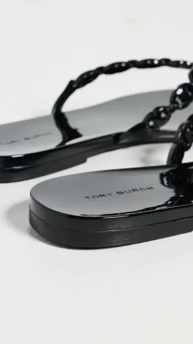 Tory Burch Gemini Link Jelly Sandals Black 7 | Thumbnail 4