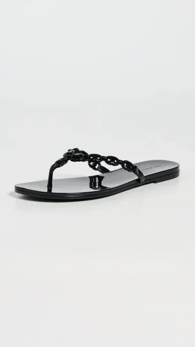 Tory Burch Gemini Link Jelly Sandals Black 7 | Thumbnail 5