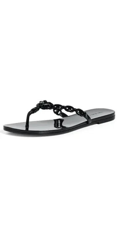 Tory Burch Gemini Link Jelly Sandals Black 7 | Thumbnail 1