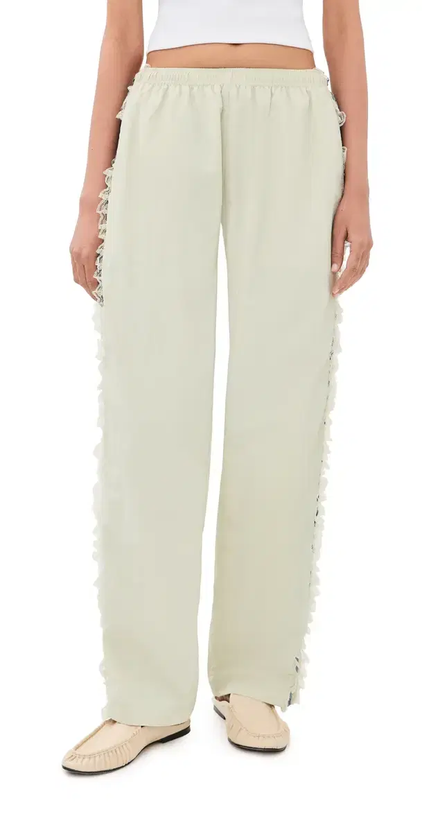 Wilbur Ruched tripe Pants /Blue