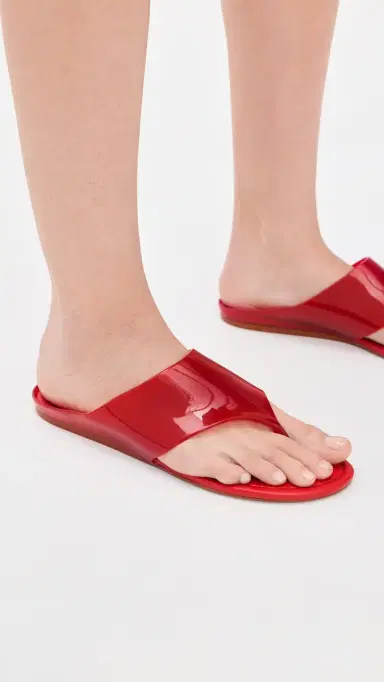 Farm Rio Jelly Flat Sandals Scarlet 9 | Thumbnail 3