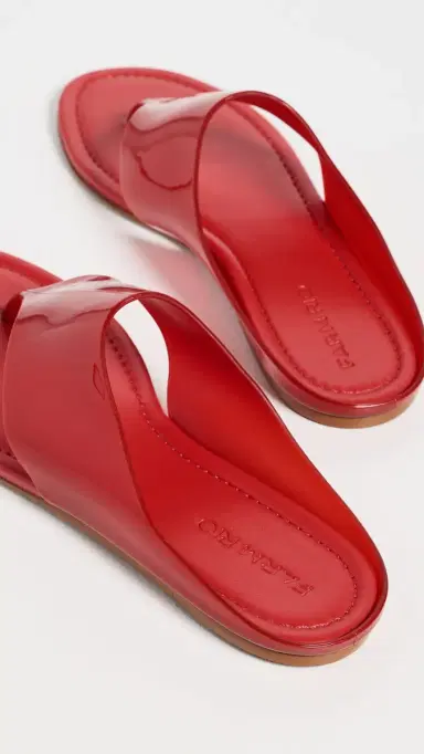 Farm Rio Jelly Flat Sandals Scarlet 9 | Thumbnail 4