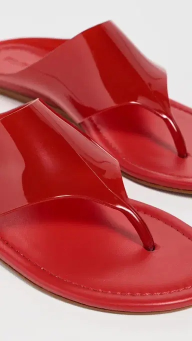 Farm Rio Jelly Flat Sandals Scarlet 9 | Thumbnail 6