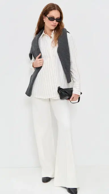 Ripley Rader Ponte Knit Wide Leg Pants Off White | Thumbnail 2 Ripley Rader Ponte Knit Wide Leg Pants Off White | Thumbnail 2