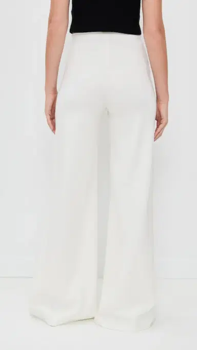 Ripley Rader Ponte Knit Wide Leg Pants Off White | Thumbnail 4 Ripley Rader Ponte Knit Wide Leg Pants Off White | Thumbnail 4