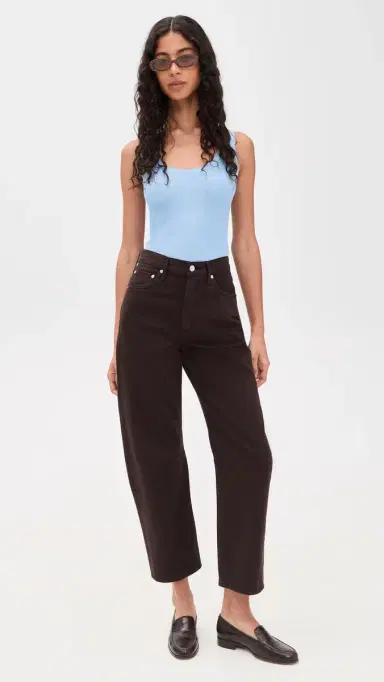 RENGGLI Scoop Neck Rib Tank Azure | Thumbnail 5
