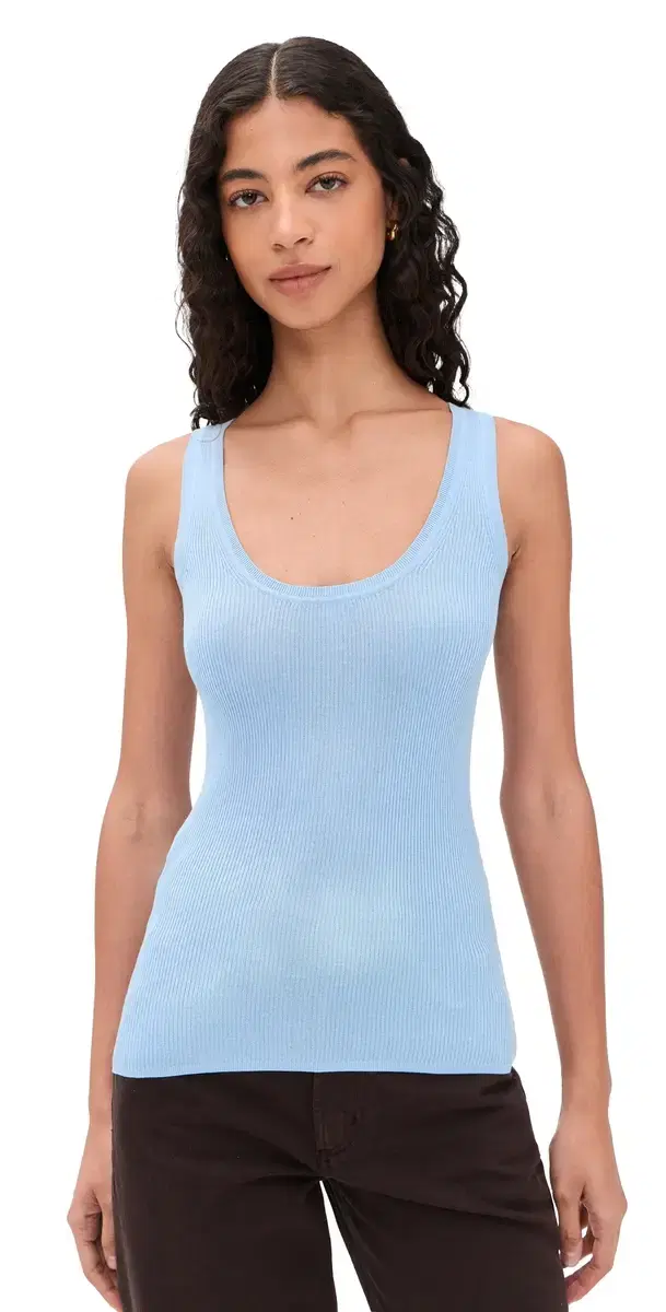 coop Neck Rib Tank Azure