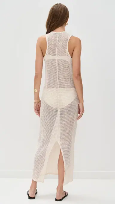 LE BOP Biarritz Maxi Coverup Dress Bone L | Thumbnail 3