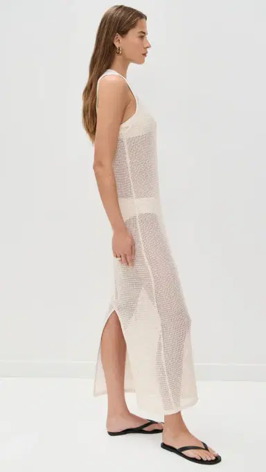 LE BOP Biarritz Maxi Coverup Dress Bone L | Thumbnail 4