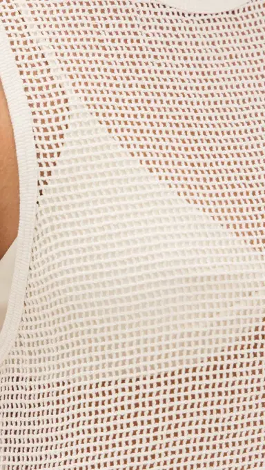 LE BOP Biarritz Maxi Coverup Dress Bone L | Thumbnail 6