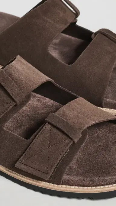 Allen Edmonds Seagrove Suede Two Strap Sandals Bitter Chocolate 9 | Thumbnail 5