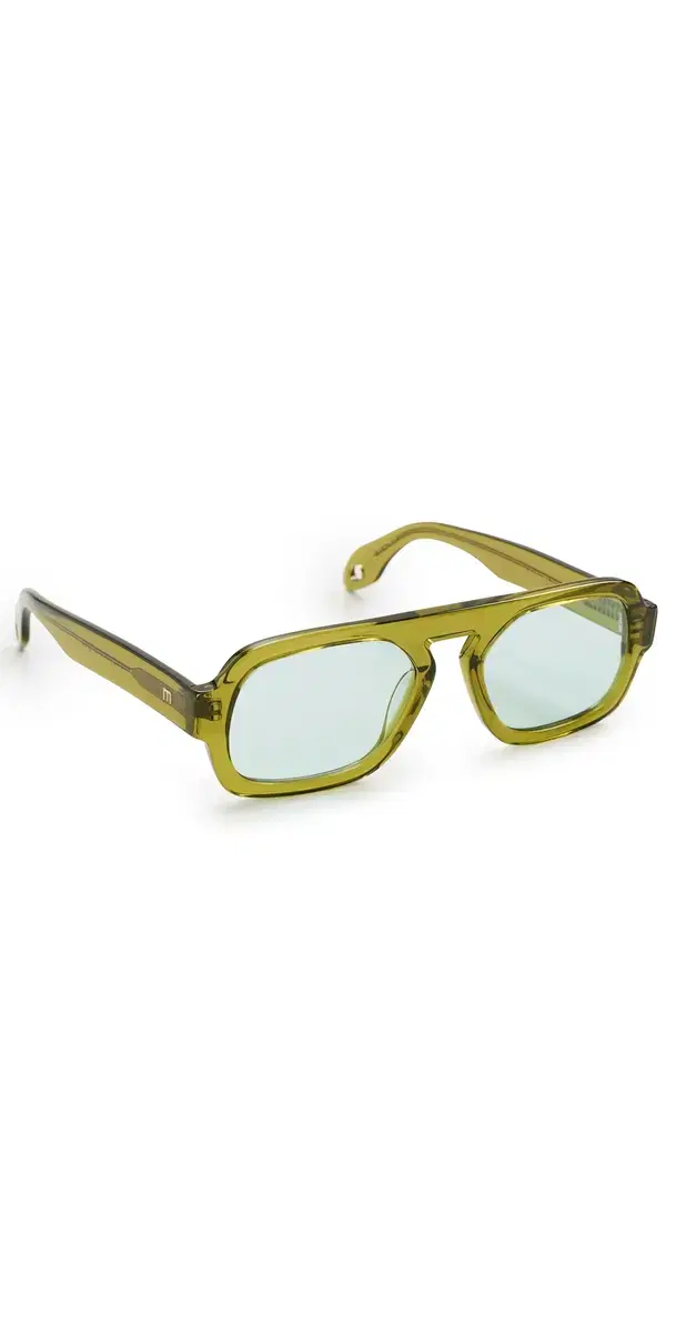 Elisa Johnson Jane Mini Sunglasses Olive Green One Size