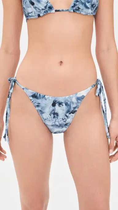 GOOD AMERICAN String Bikini Bottoms Blue Angel Print | Thumbnail 2