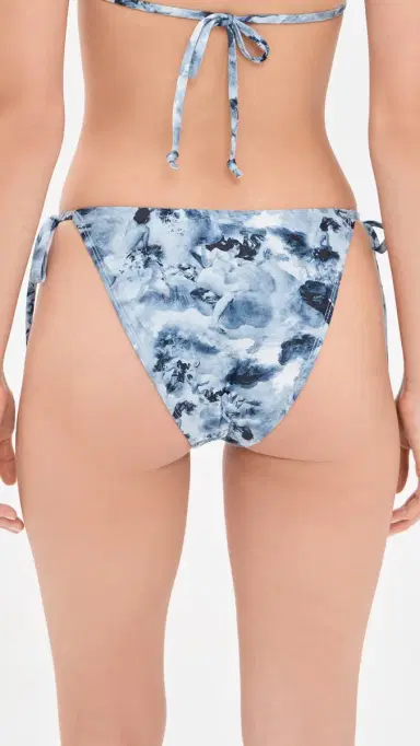 GOOD AMERICAN String Bikini Bottoms Blue Angel Print | Thumbnail 3