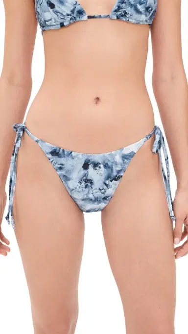GOOD AMERICAN String Bikini Bottoms Blue Angel Print | Thumbnail 6