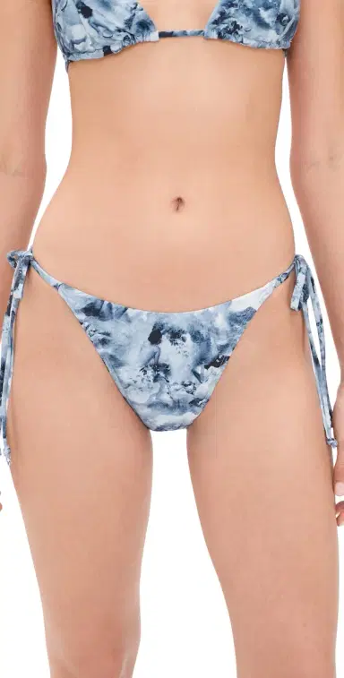 GOOD AMERICAN String Bikini Bottoms Blue Angel Print | Thumbnail 1
