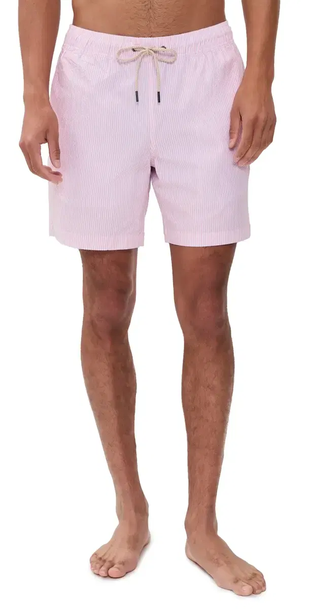 The Bayberry wim Trunks 7 Pink eersucker