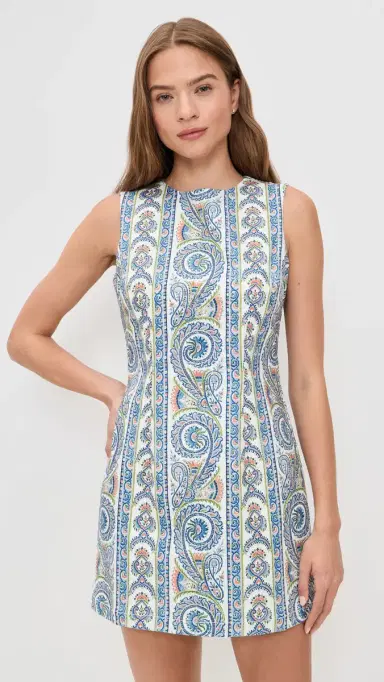 Hill House Home The Viola Dress Corsica Paisley Blue S | Thumbnail 2