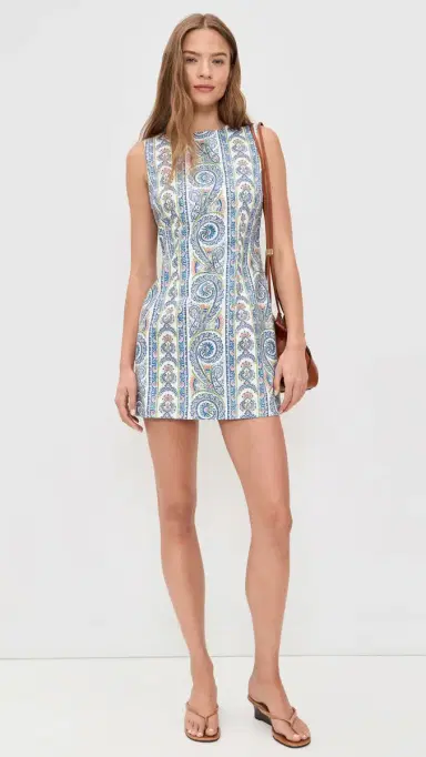 Hill House Home The Viola Dress Corsica Paisley Blue S | Thumbnail 5
